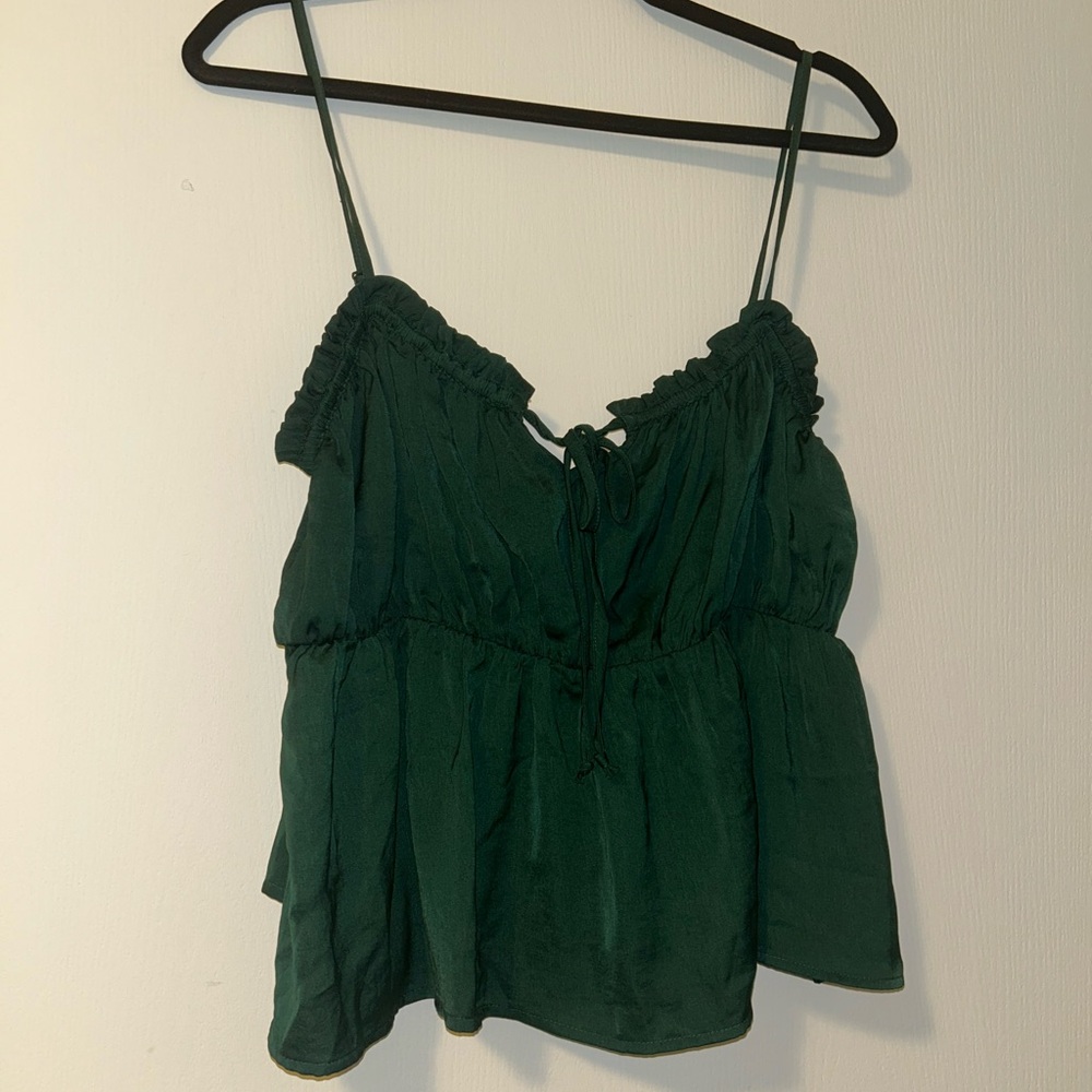American Eagle Outfitters Dark Green Cropped Camisole